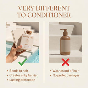 coastal grl smoothing wet hair after pool to reduce tangles and frizz