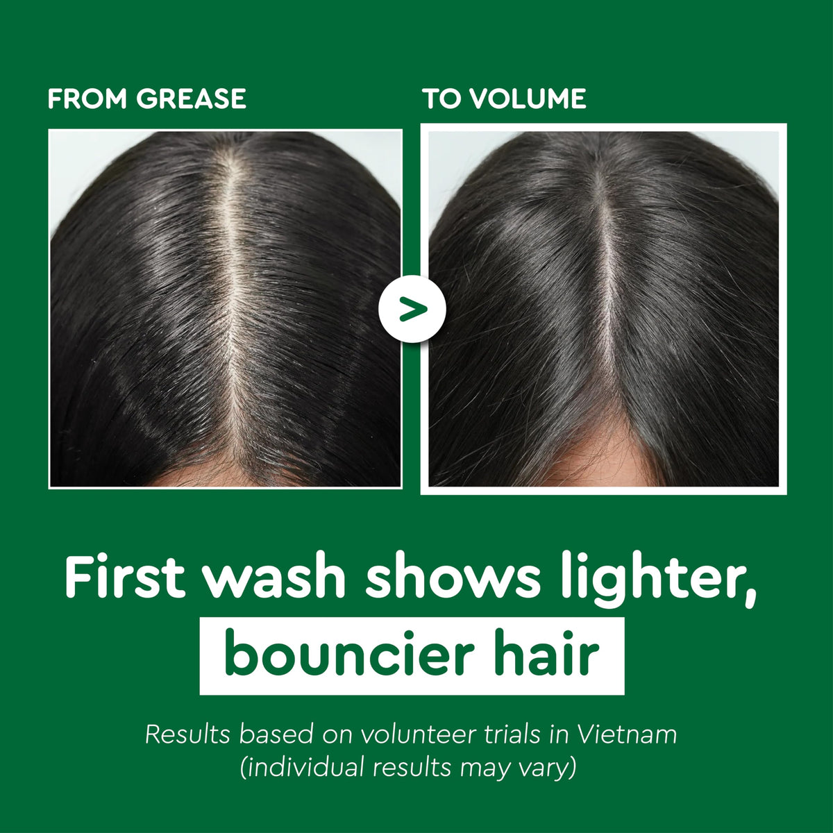 COCAY HOALA VIETNAM shampoo being applied in shower for scalp refresh