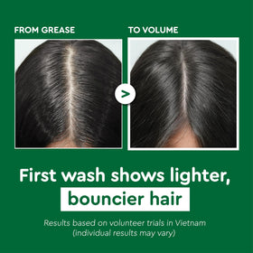 COCAY HOALA VIETNAM shampoo being applied in shower for scalp refresh