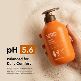 COCAY HOALA VIETNAM turmeric ginger centella ingredients display for soothing care