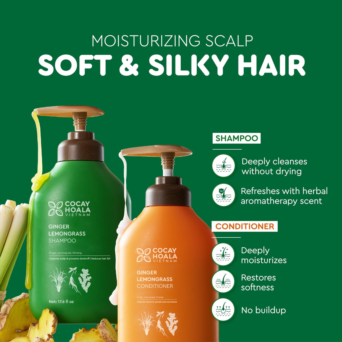 COCAY HOALA VIETNAM shampoo gel texture highlighting clarifying action