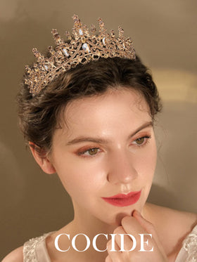 COCIDE crown side profile displaying height and gold alloy frame