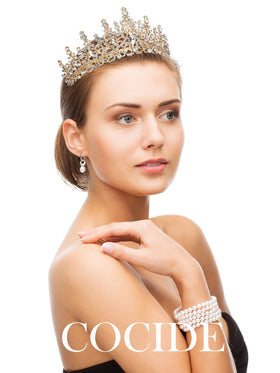 COCIDE tiara styled in bridal hair offering polished photo-ready look