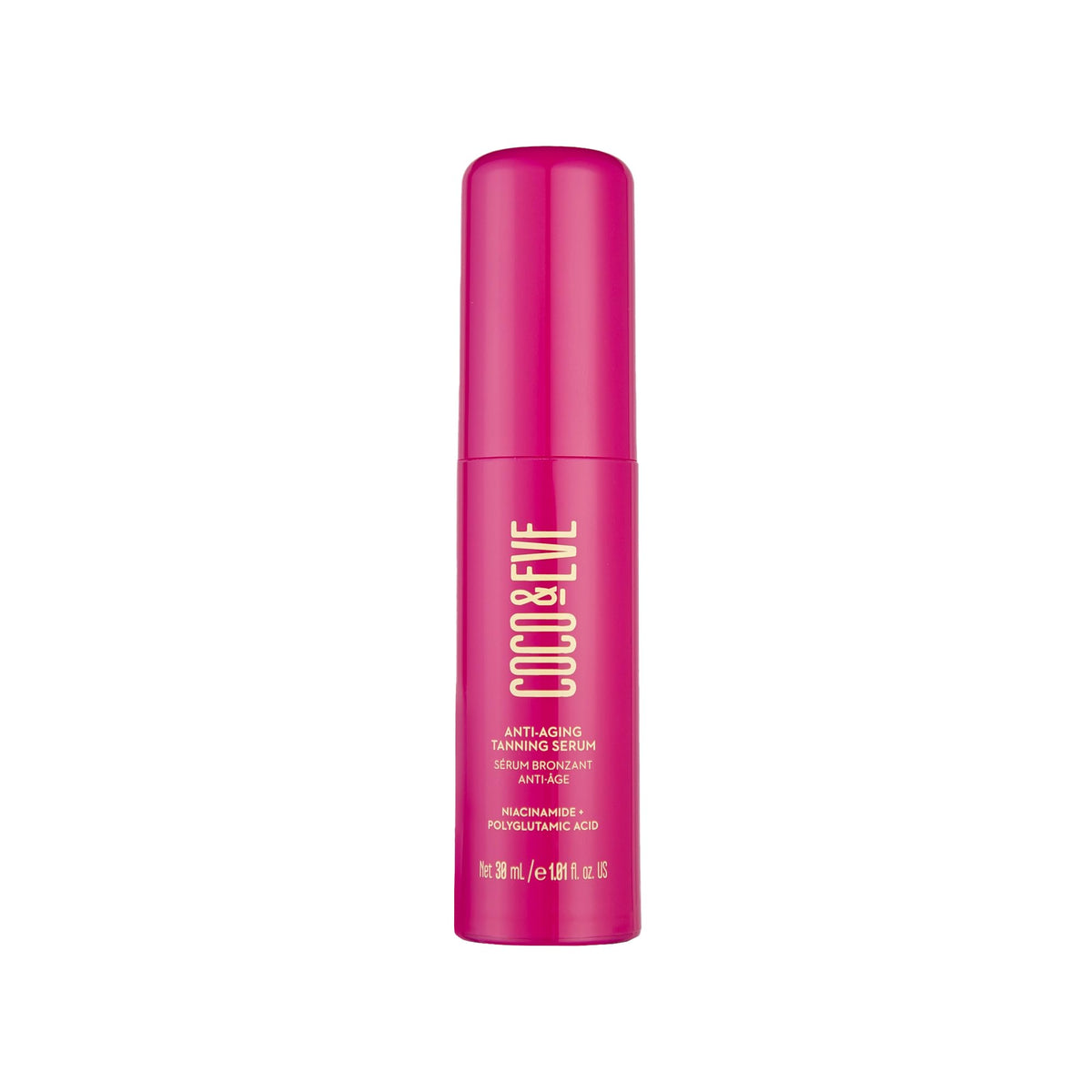 Coco & Eve front bottle image showing sleek packaging and clear product benefits