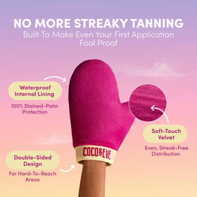 Coco & Eve before-and-after leg showing natural medium bronzing result
