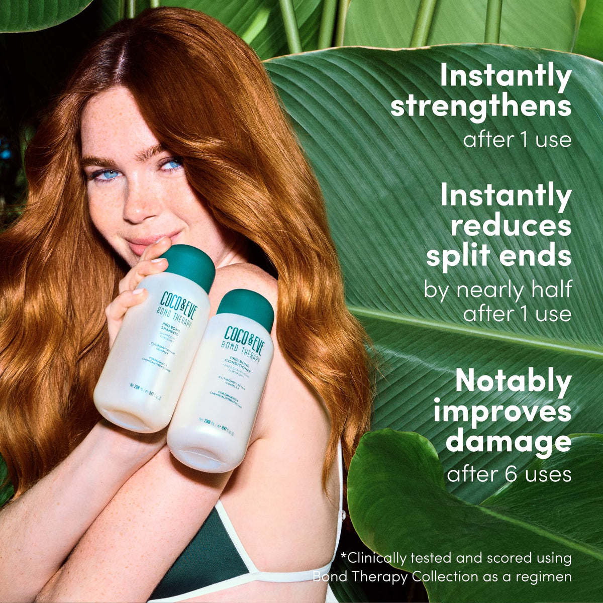 Coco & Eve close-up hair cuticle smoothness showing texture improvement