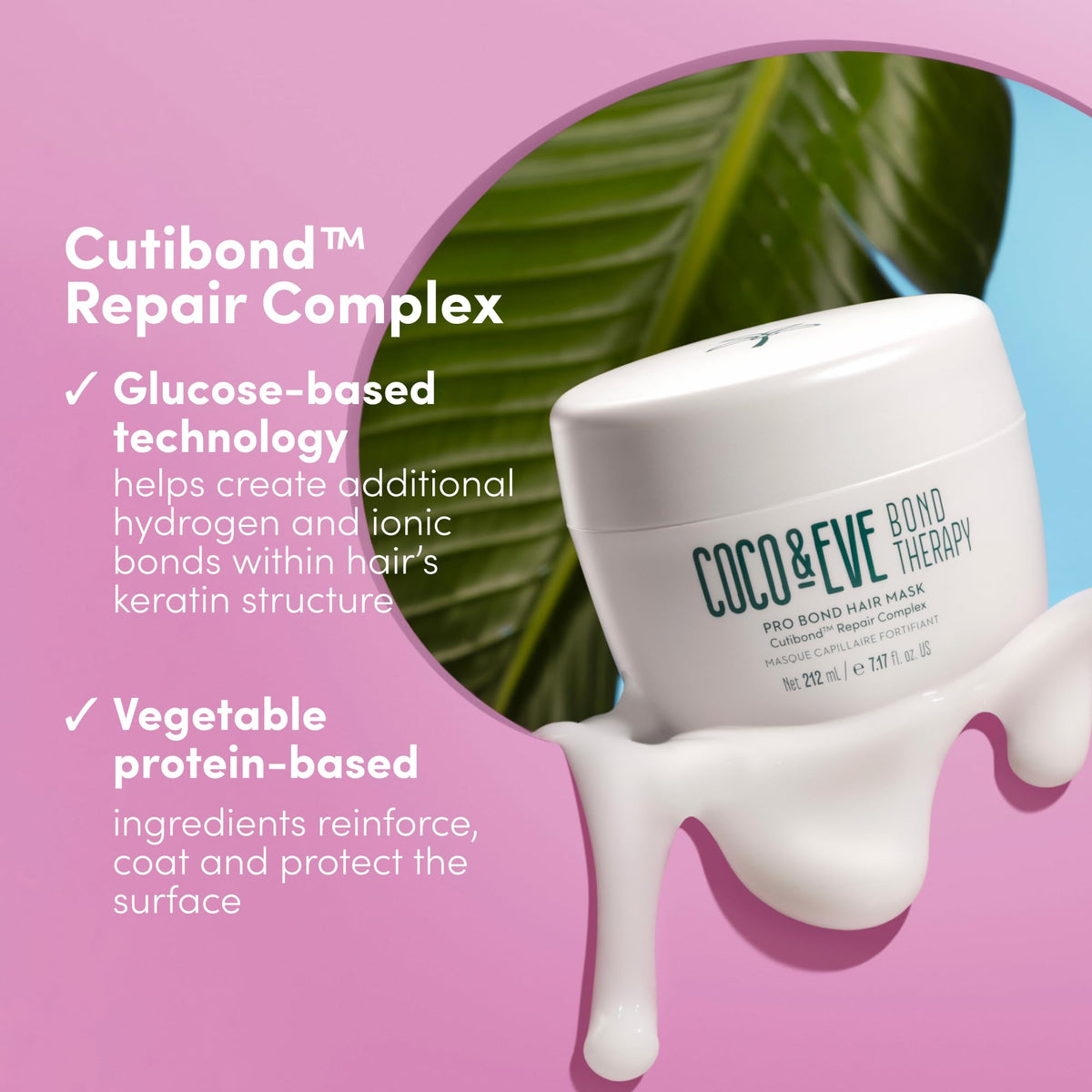 Coco & Eve before and after hair results for visible repair