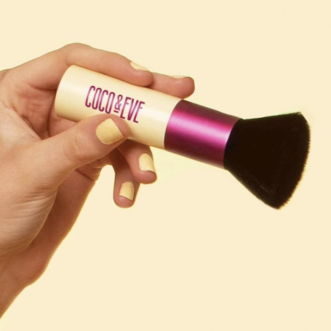 Coco & Eve bottle pump and label detail highlighting color guide technology