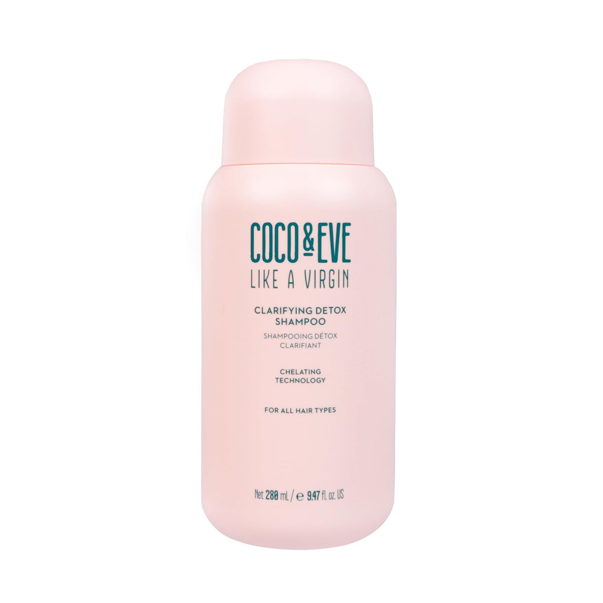 Coco & Eve front bottle showing product label and benefits