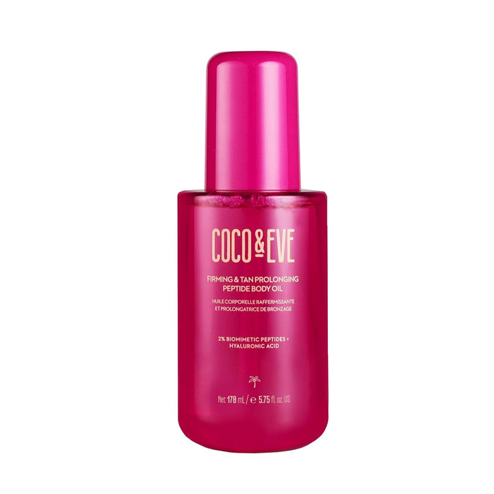 Coco & Eve front bottle view showing product and clean packaging benefits