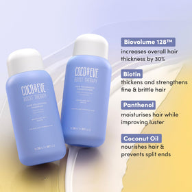 Coco & Eve shampoo lathering in wet hair for lift and gentle cleanse