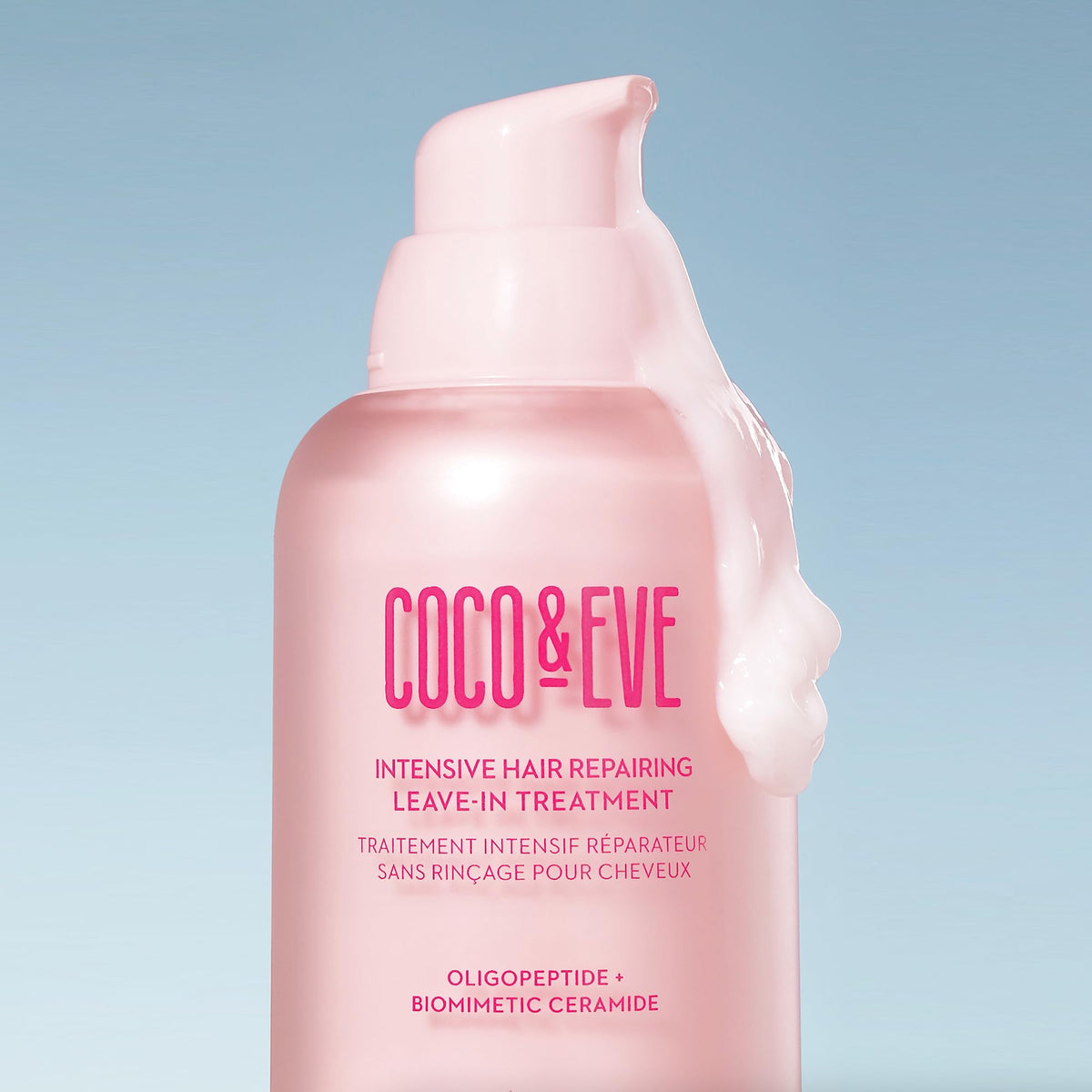 Coco & Eve being applied to damp hair to improve manageability and shine