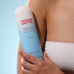 Coco & Eve bottle beside aloe leaves highlighting fermented aloe comfort and hydration