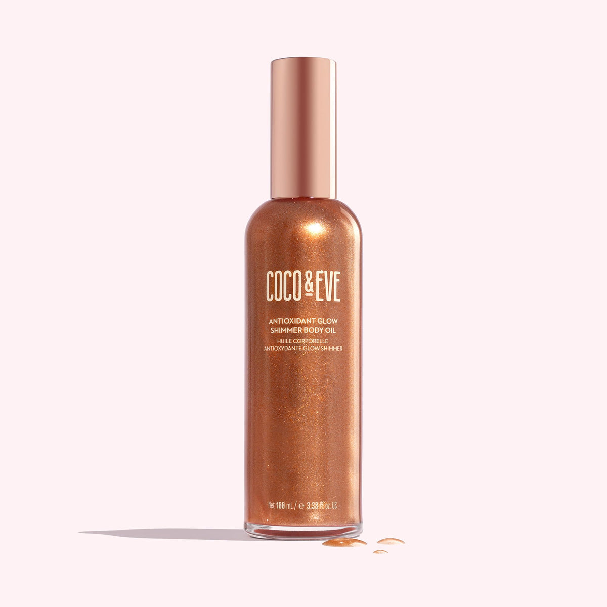 Coco & Eve pump dispensing lightweight oil texture for quick absorption