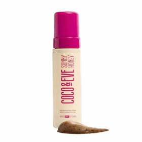 Coco & Eve front packaging showing bottle and label with benefit of fast-dry tan