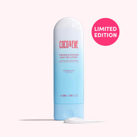 Coco & Eve gel-lotion texture close-up showing lightweight spread and fast absorption