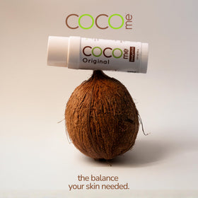 CoCo Me being applied to hands demonstrating quick absorption and on-the-go hydration