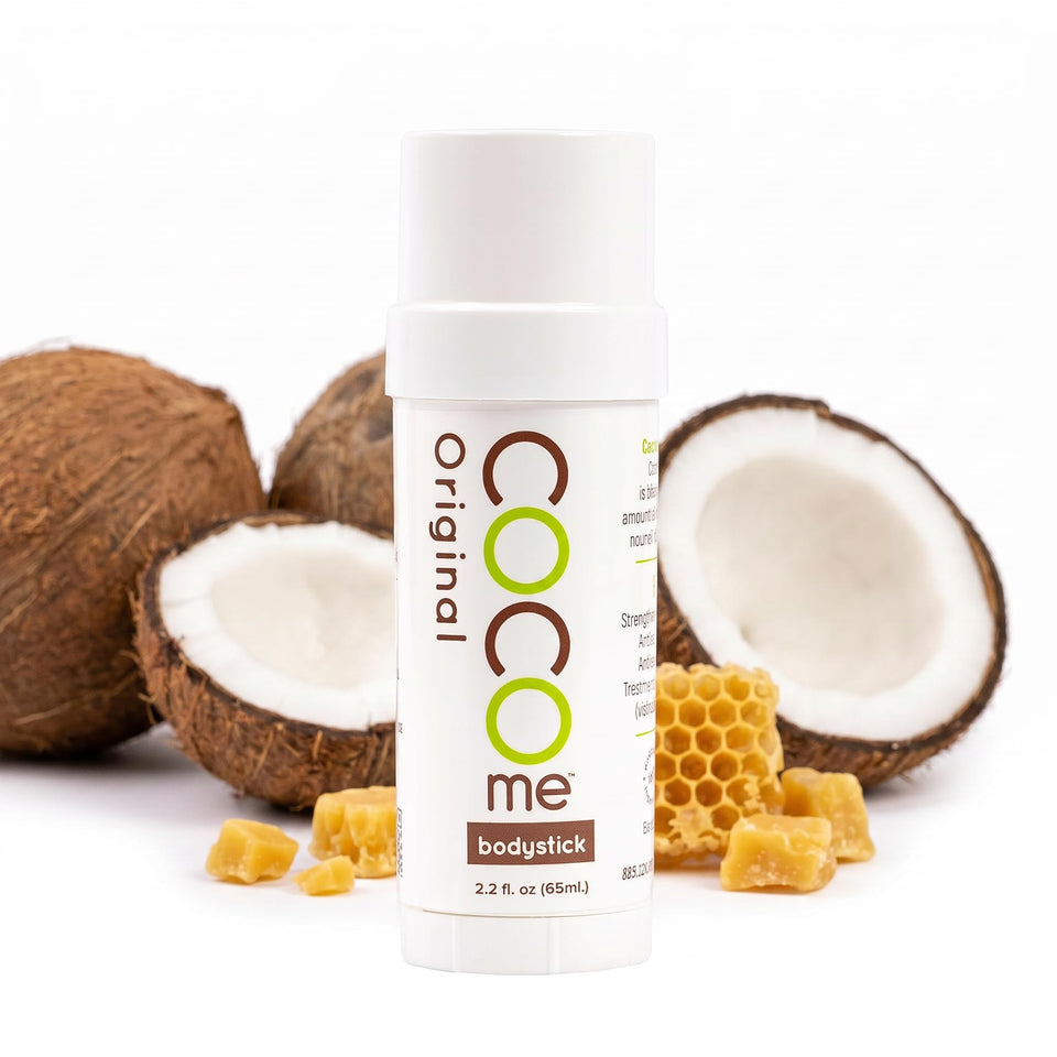 CoCo Me front packaging showing 2.2oz stick and organic branding for easy identification
