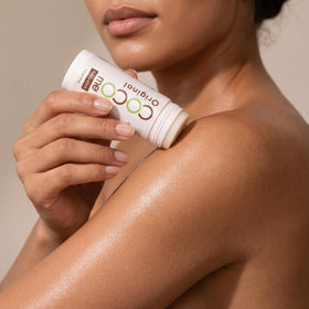 CoCo Me label ingredients close-up highlighting organic beeswax and virgin coconut oil