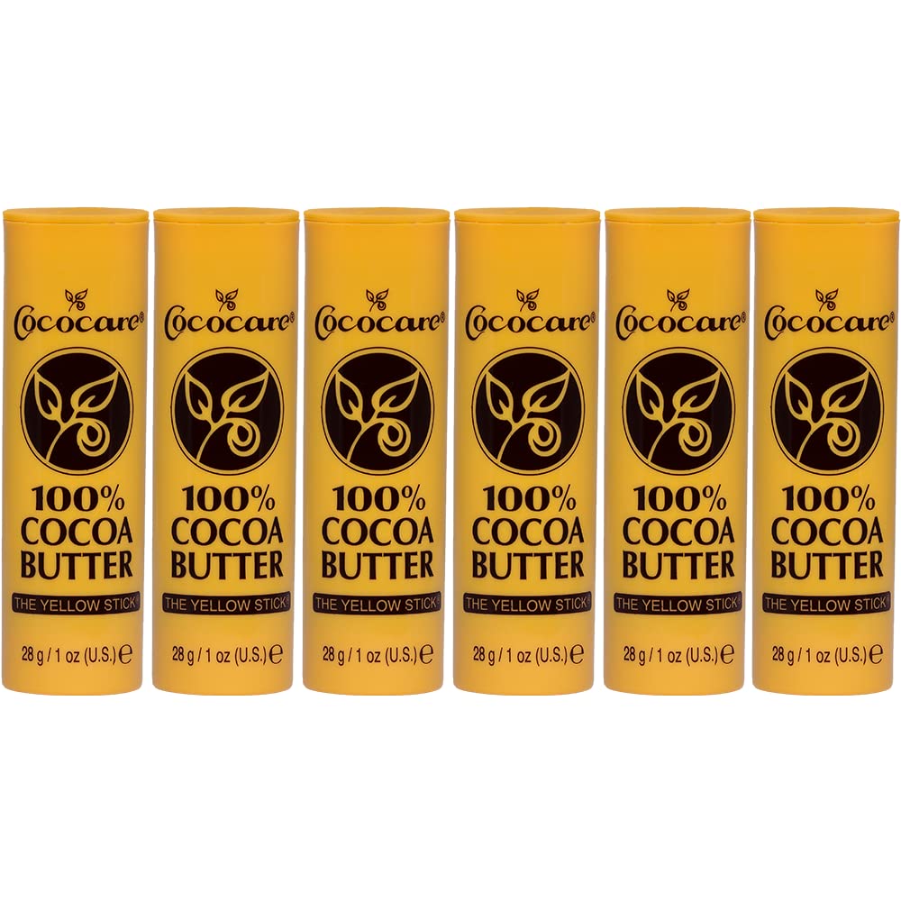 COCOCARE front packaging showing single yellow cocoa butter stick benefits