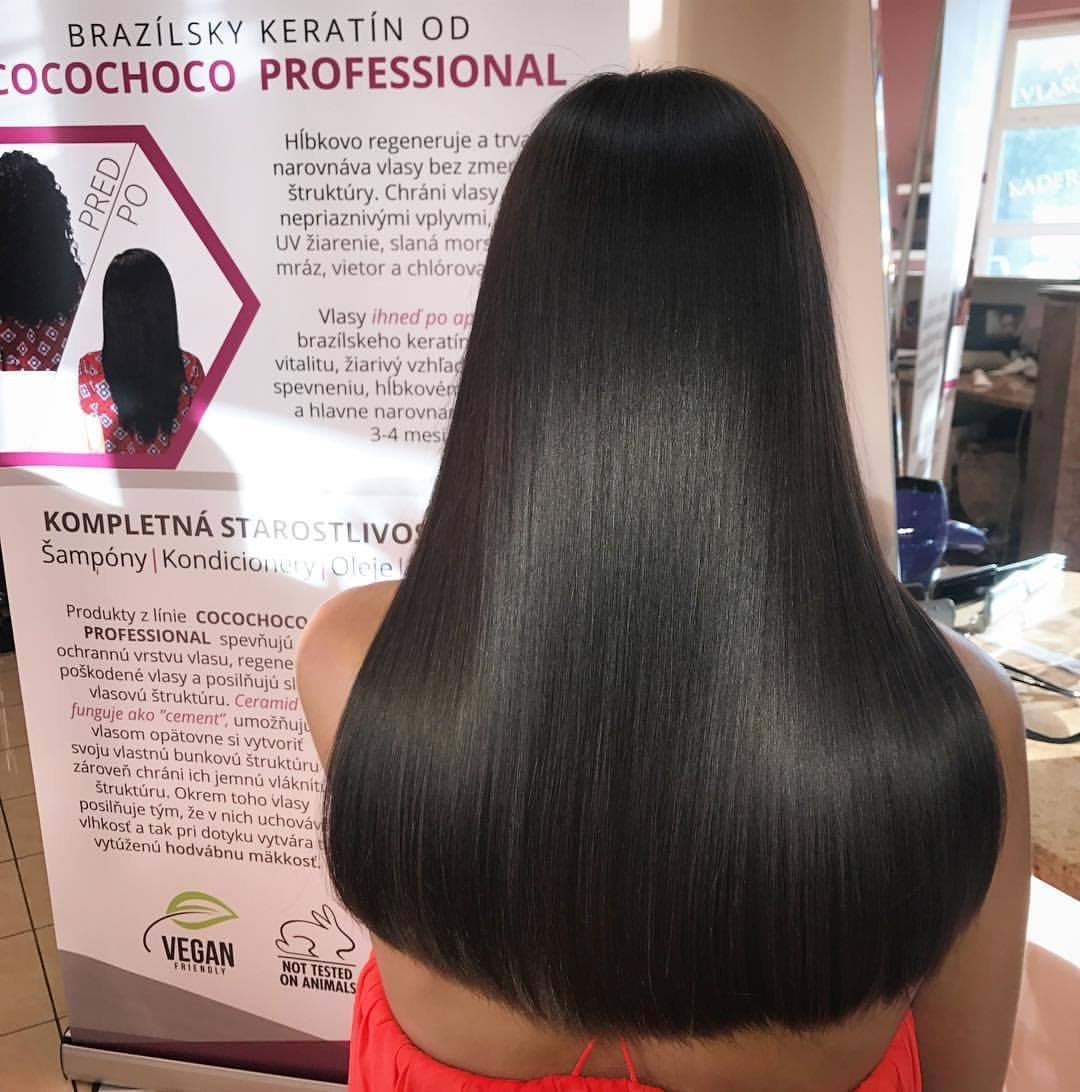 COCOCHOCO treatment in salon use demonstrating heat sealing and long-lasting gloss