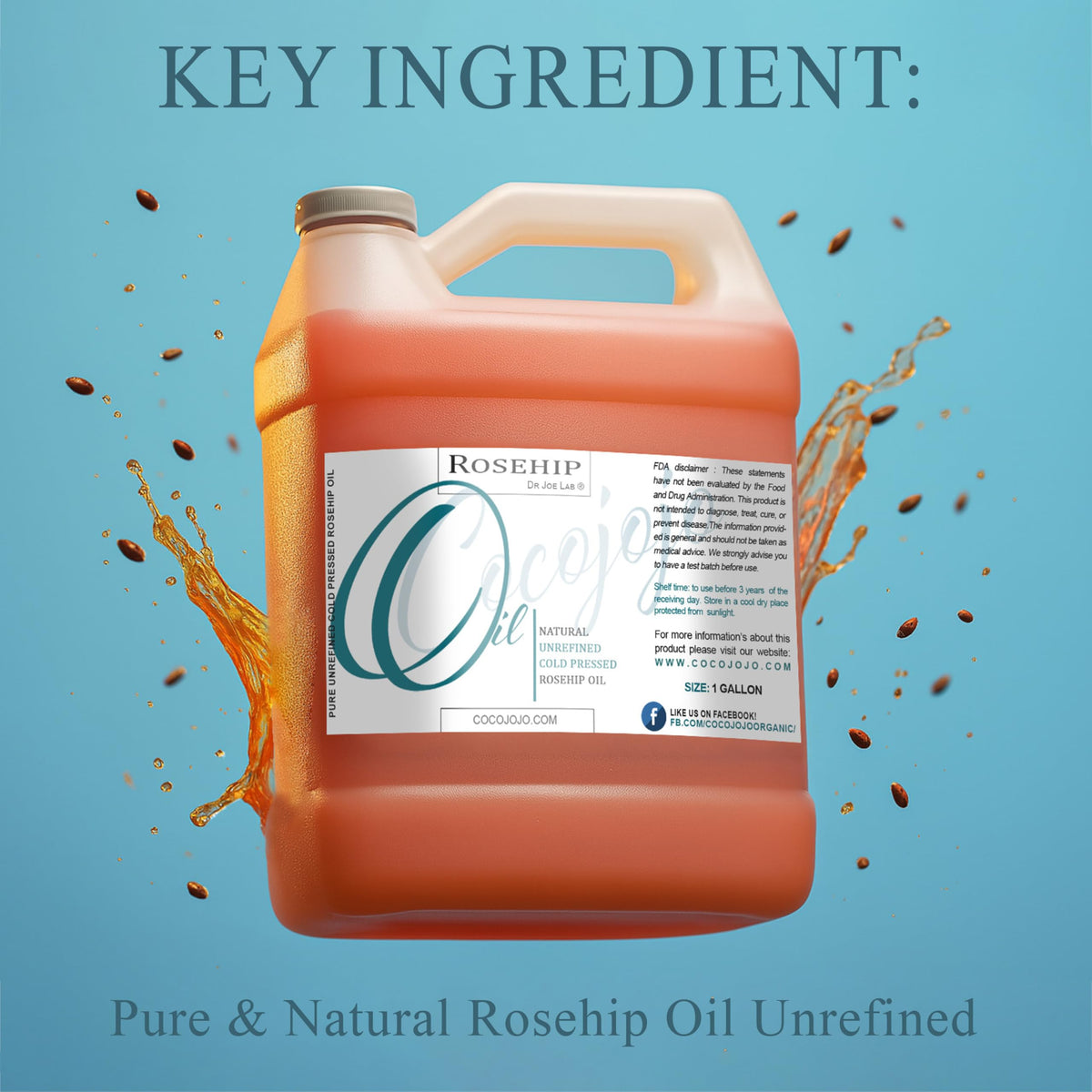 cocojojo oil pouring from jug highlighting smooth texture and easy dispensing