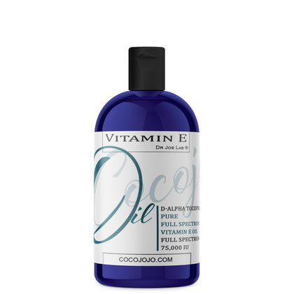 cocojojo front packaging showing bottle and label, highlights purity benefit