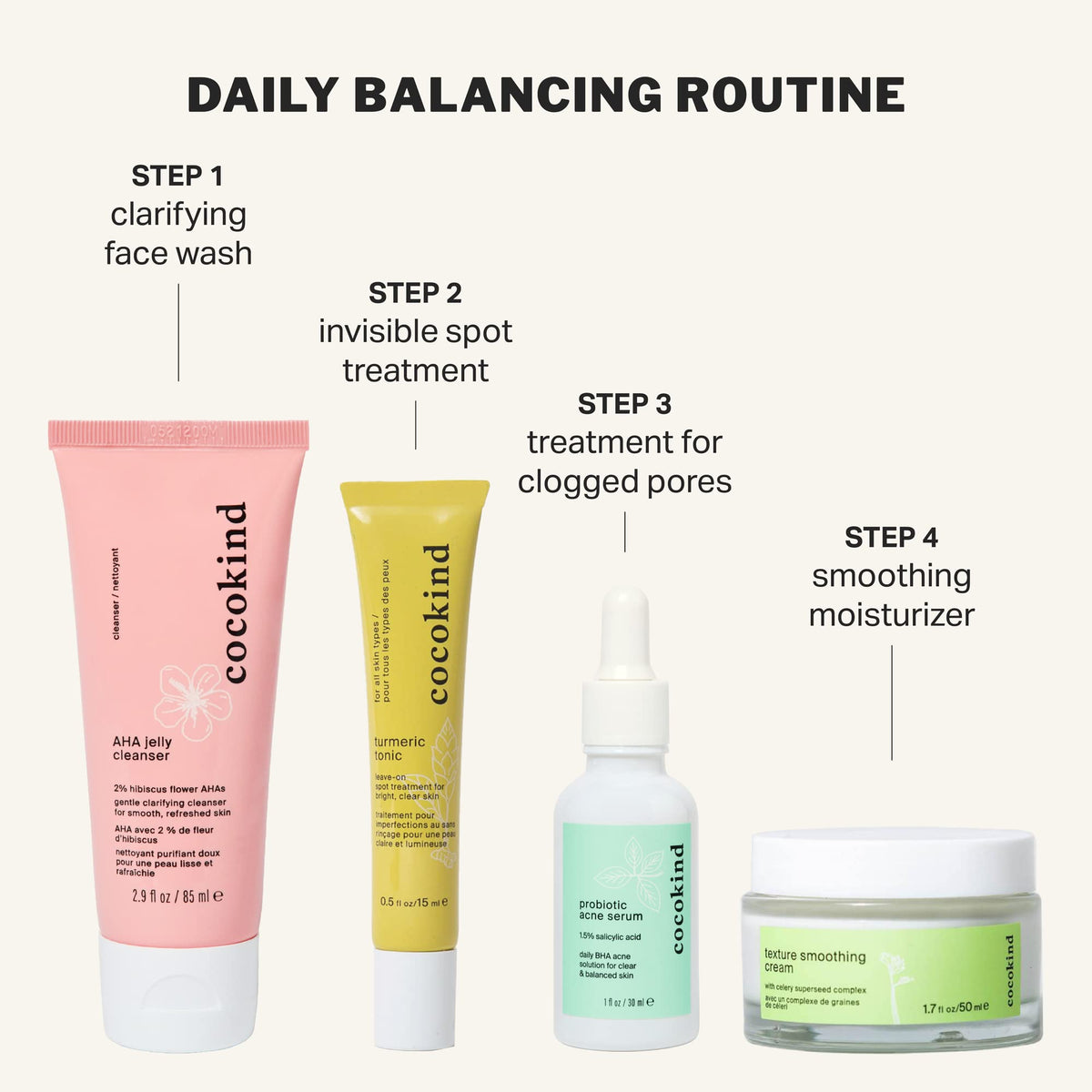 Cocokind on bathroom counter in lifestyle scene suggesting daily routine use
