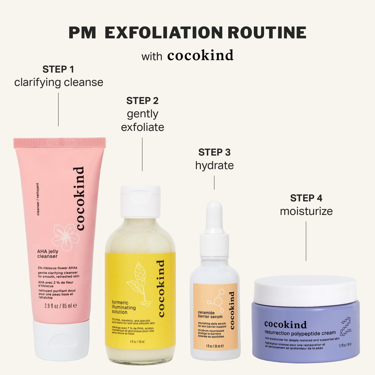 Cocokind cleanser on bathroom counter in routine setting, suggests daily use benefits