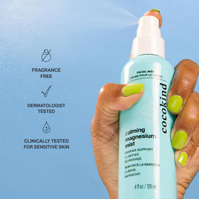 Cocokind close-up texture on hand illustrating lightweight, non-greasy hydration