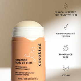 Cocokind texture close-up of balm finish demonstrating quick absorption