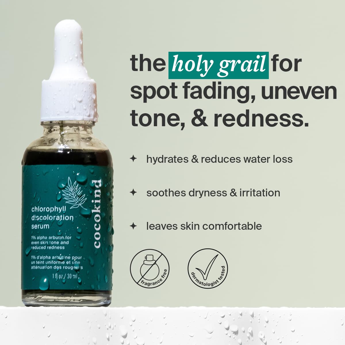 Cocokind gel texture close-up highlighting soothing, non-greasy finish
