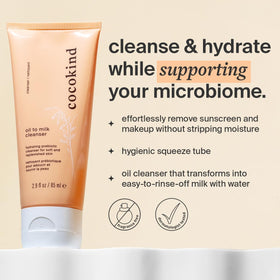 Cocokind daily SPF tube squeeze swatch showing mineral protection and finish