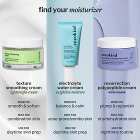 Morning routine scene with Cocokind cream used before makeup for smooth skin