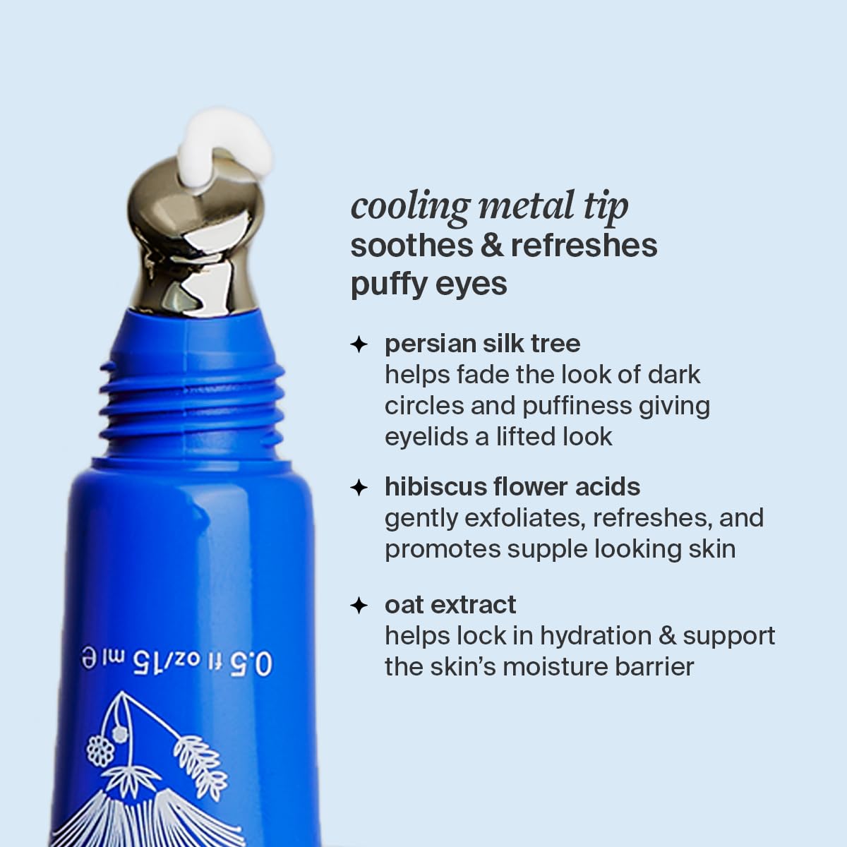 Cocokind applied under eyes during morning routine for depuffing benefit