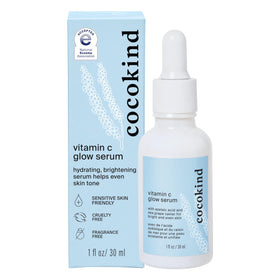 Cocokind front packaging showing serum bottle and brand for clear product ID and benefit