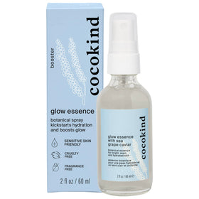 Cocokind front packaging shows mist bottle and label, highlighting recyclable glass benefit