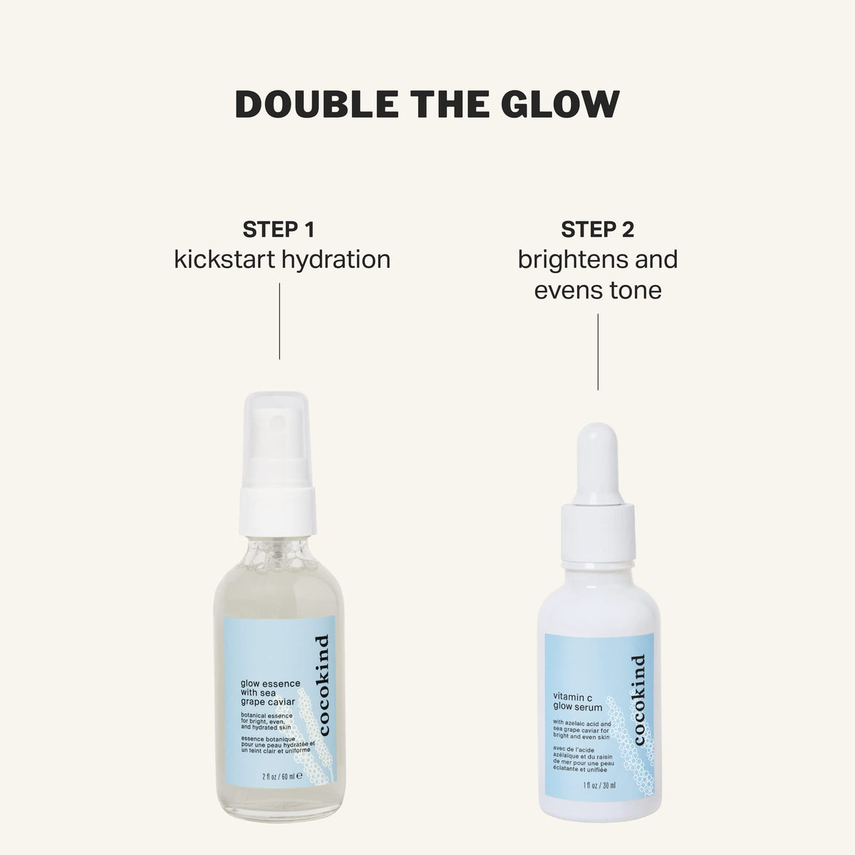 Cocokind mist on bathroom vanity staged to show daily routine hydration and priming benefit