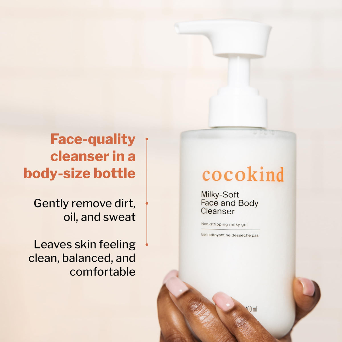 Cocokind bottle next to everyday items for scale and practical size benefit