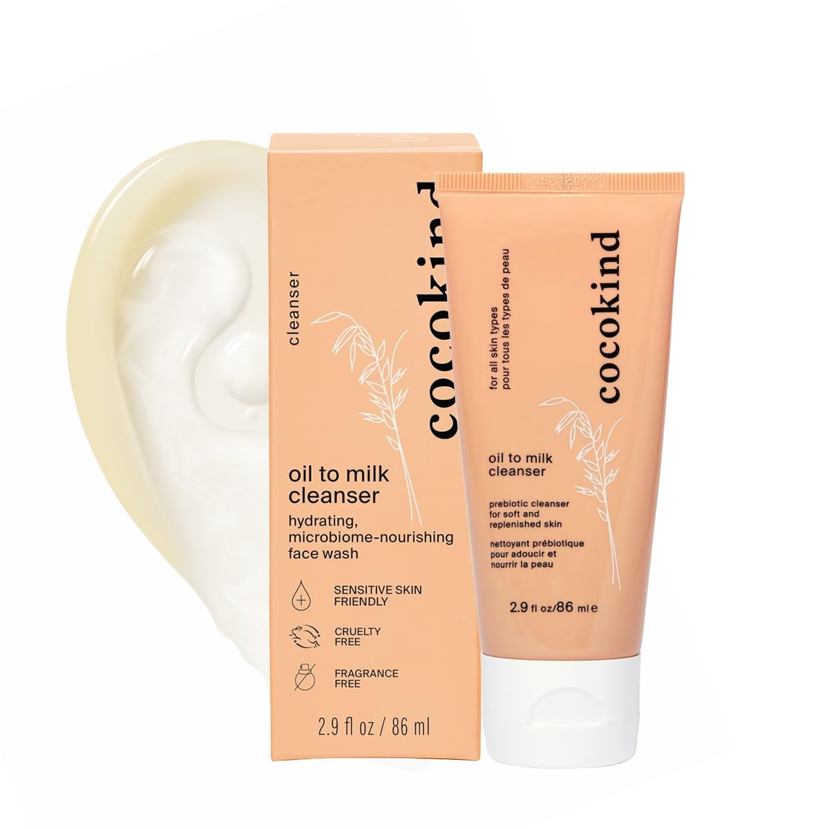 Cocokind front packaging showing clean design and benefit of gentle cleansing