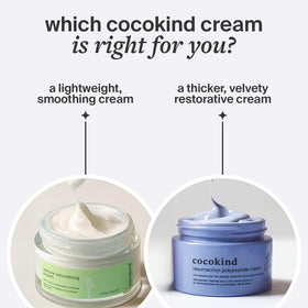 Cocokind cream applied on hand demonstrating absorbency and finish