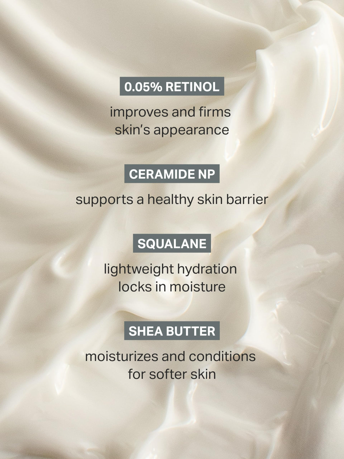Cocokind application on leg illustrating smoothing effect and improved texture