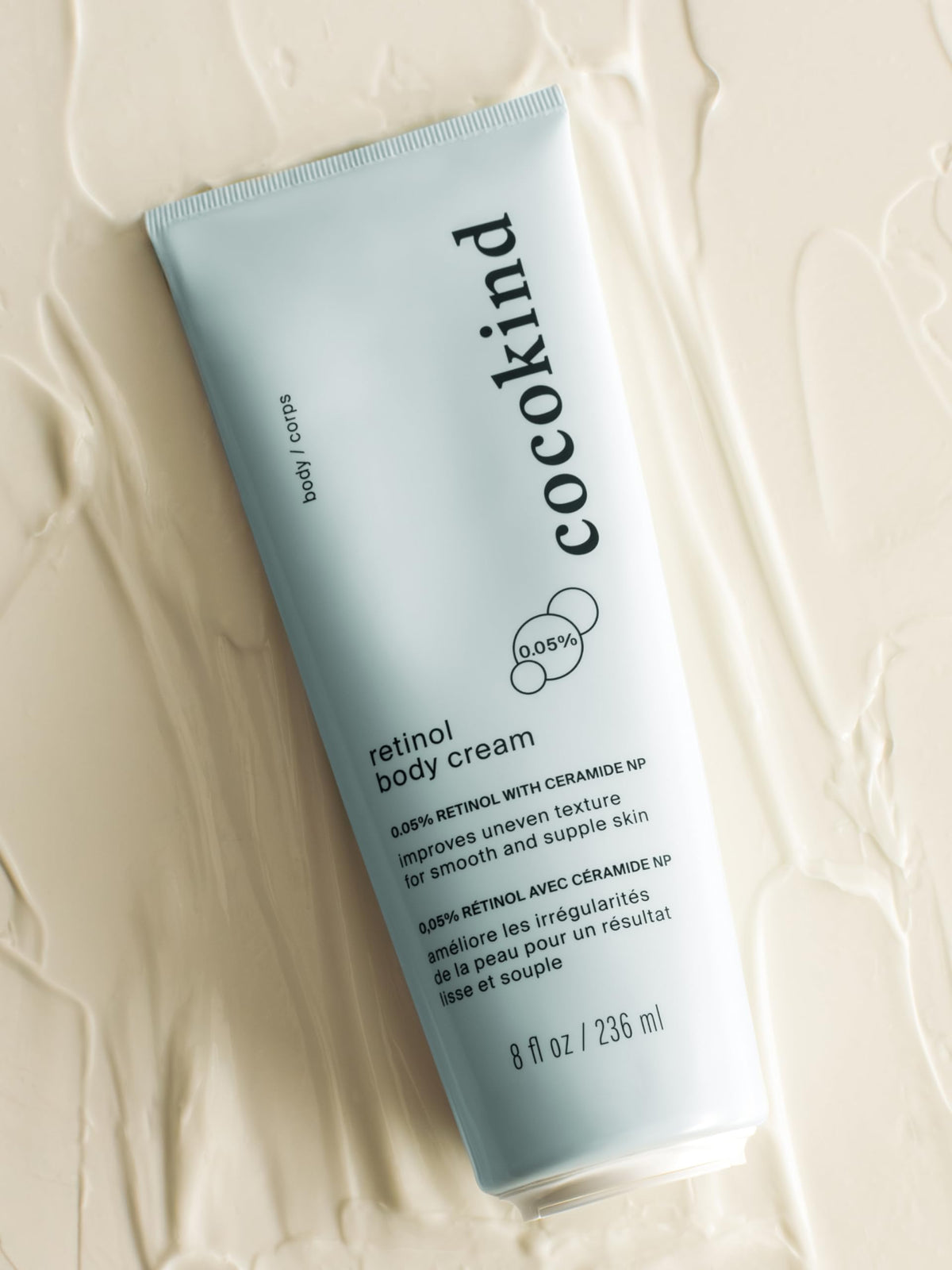 Cocokind in bathroom setting suggesting nightly routine and clean vegan formulation