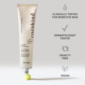 Cocokind gel texture close-up demonstrating lightweight absorbent formula benefit