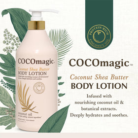 Cocomagic application on arm demonstrates smooth finish and lasting hydration benefit