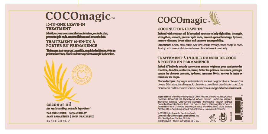 Cocomagic size comparison in hand illustrating 8 oz travel-friendly bottle