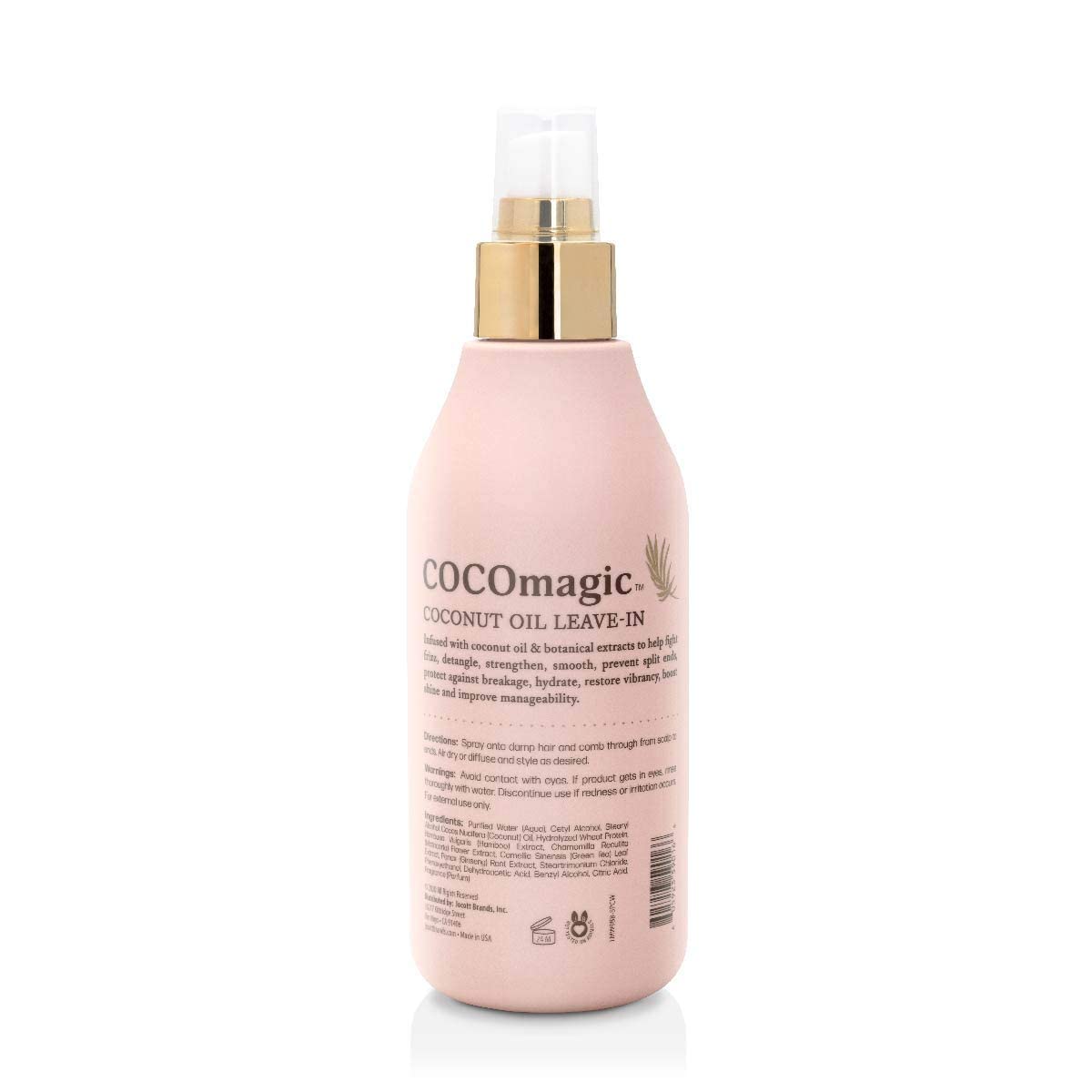 Cocomagic spray mist being dispensed demonstrating even lightweight coverage