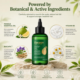 Cocoon Original pomelo oil texture closeup highlighting lightweight conditioning