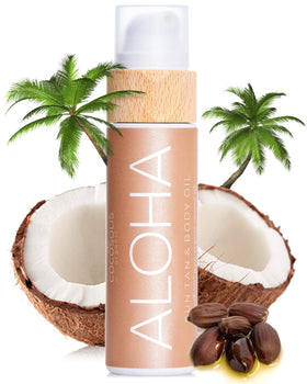 COCOSOLIS ALOHA front bottle shot showing packaging and organic appeal
