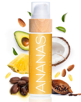 COCOSOLIS ANANAS applied to skin showing non-greasy hydration benefit